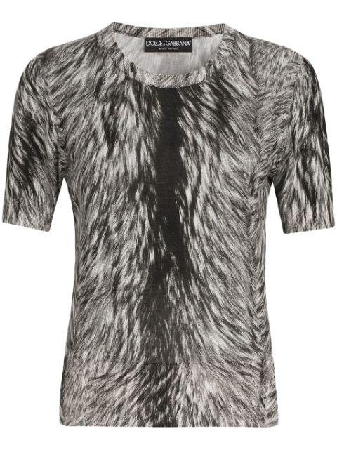 fur-print top by DOLCE&GABBANA