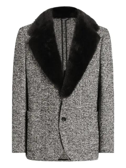 fur-trimmed blazer by DOLCE&GABBANA