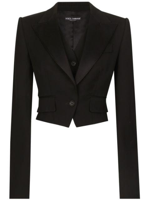 gabardine cropped jacket by DOLCE&GABBANA