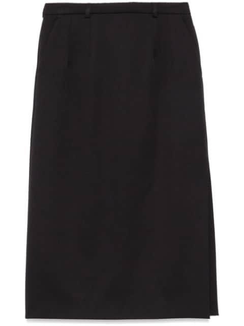 gabardine virgin-wool midi skirt by DOLCE&GABBANA