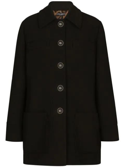 galalith-button crepe peacoat by DOLCE&GABBANA