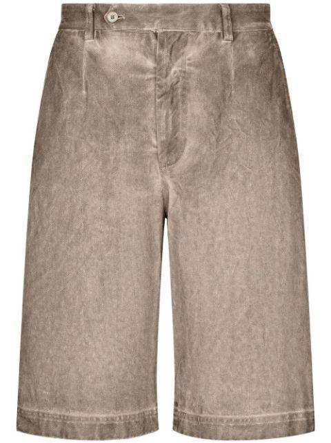 garment-dyed cotton shorts by DOLCE&GABBANA