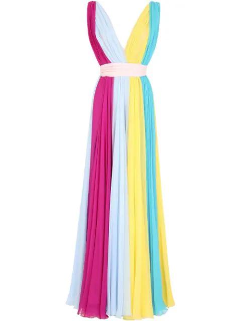 gathered chiffon maxi dress by DOLCE&GABBANA