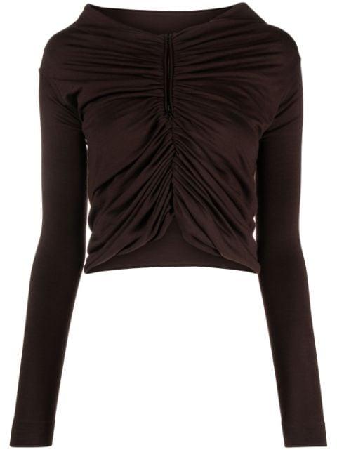 gathered-detail virgin-wool jersey by DOLCE&GABBANA