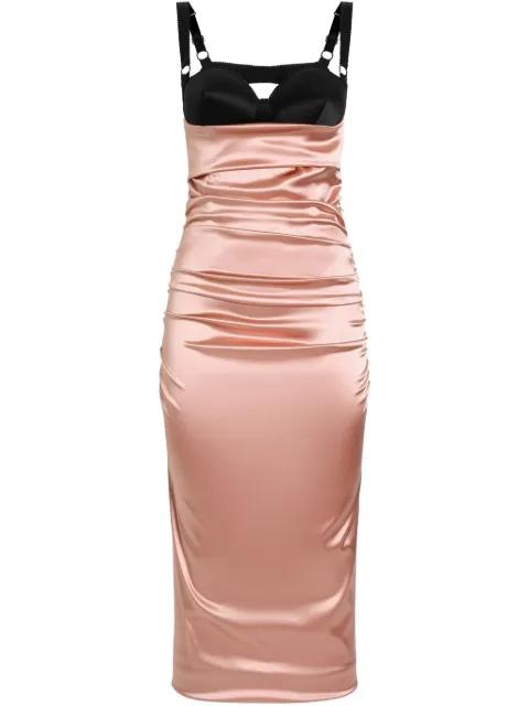 gathered midi dress by DOLCE&GABBANA
