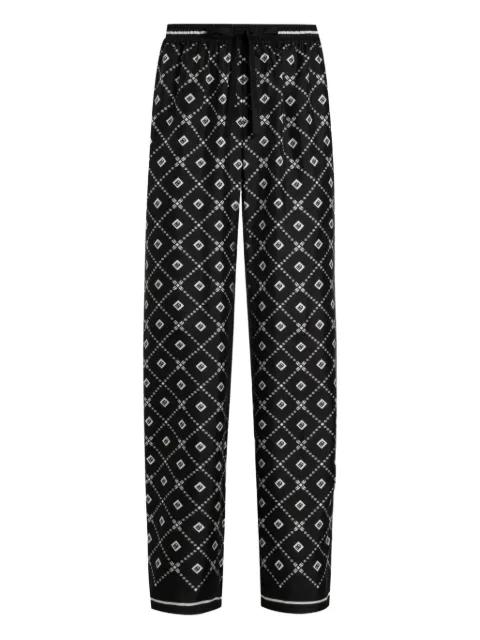 geometric-pattern drawstring trousers by DOLCE&GABBANA
