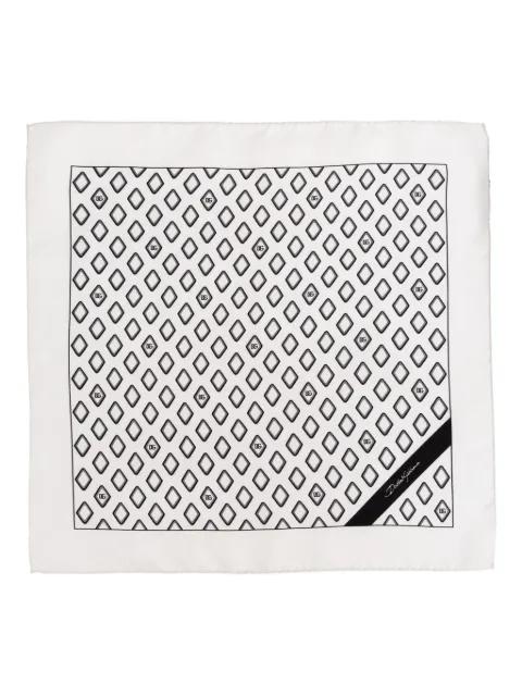 geometric-pattern silk scarf by DOLCE&GABBANA