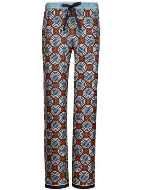 geometric-print silk pijama trousers by DOLCE&GABBANA