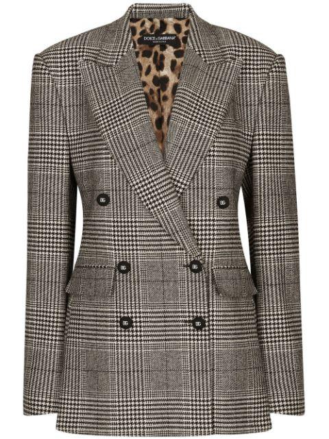 glen-plaid double-breasted blazer by DOLCE&GABBANA