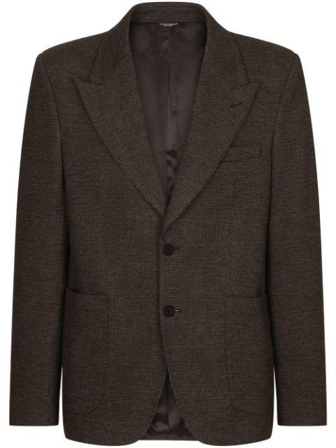 glen-plaid single-breasted blazer by DOLCE&GABBANA