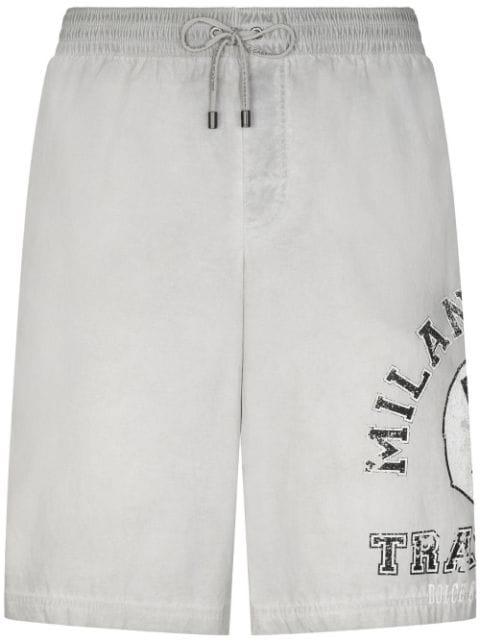 graphic-print knee-length swim shorts by DOLCE&GABBANA