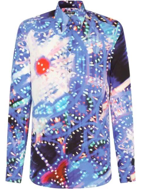 graphic-print long-sleeve shirt by DOLCE&GABBANA