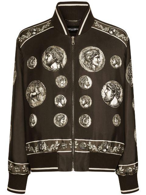 graphic-print long-sleeved jacket by DOLCE&GABBANA