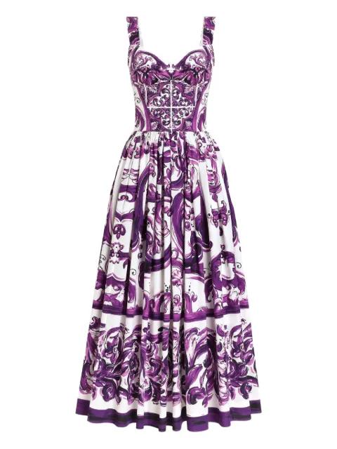 graphic-print midi dress by DOLCE&GABBANA