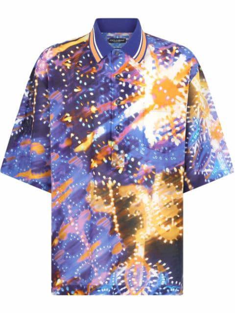 graphic-print polo shirt by DOLCE&GABBANA