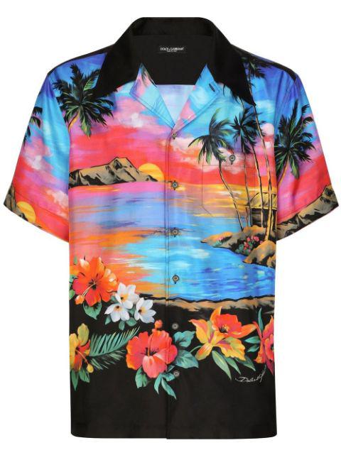 graphic-print short-sleeve shirt by DOLCE&GABBANA