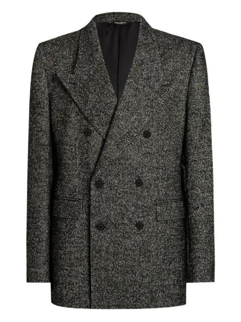 herringbone double-breasted blazer by DOLCE&GABBANA