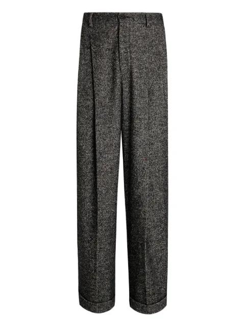 herringbone pleated trousers by DOLCE&GABBANA