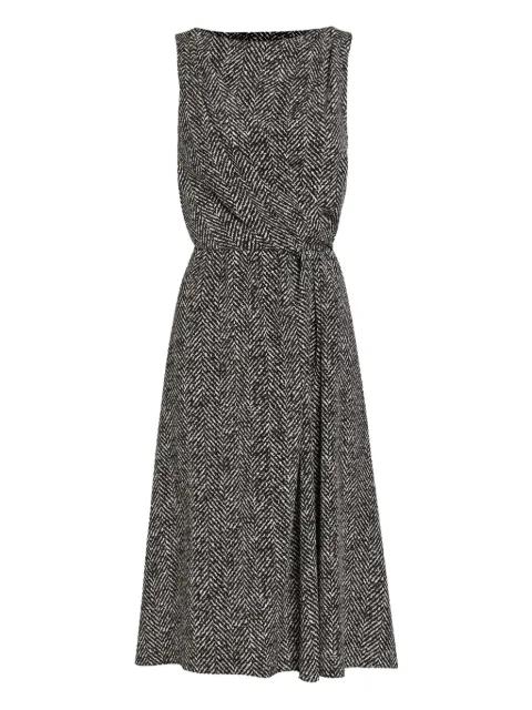 herringbone sleeveless midi dress by DOLCE&GABBANA