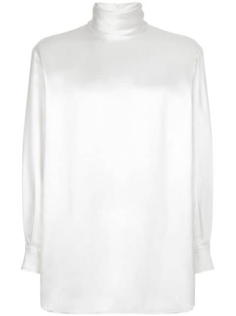 high-neck silk shirt by DOLCE&GABBANA