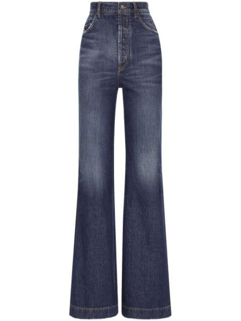 high-rise flared jeans by DOLCE&GABBANA