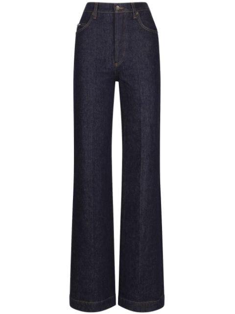 high-rise flared jeans by DOLCE&GABBANA