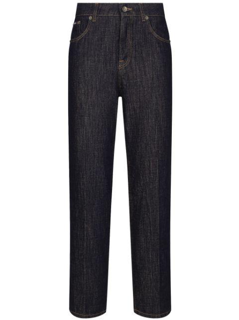 high-rise straight jeans by DOLCE&GABBANA