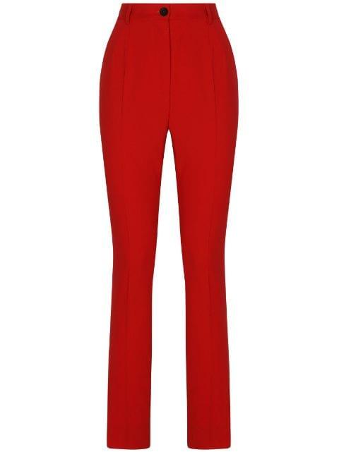high-rise straight trousers by DOLCE&GABBANA