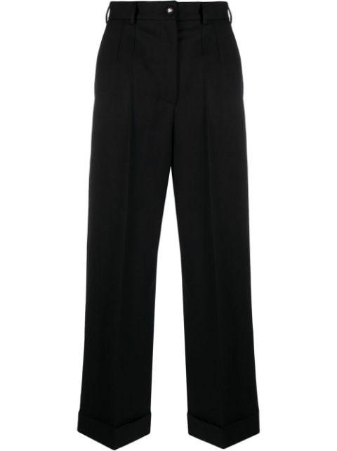 high-waist wide-leg trousers by DOLCE&GABBANA