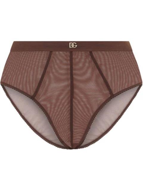 high-waisted logo briefs by DOLCE&GABBANA