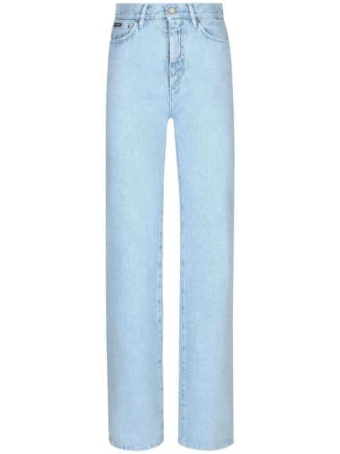 high-waisted slim-legged jeans by DOLCE&GABBANA