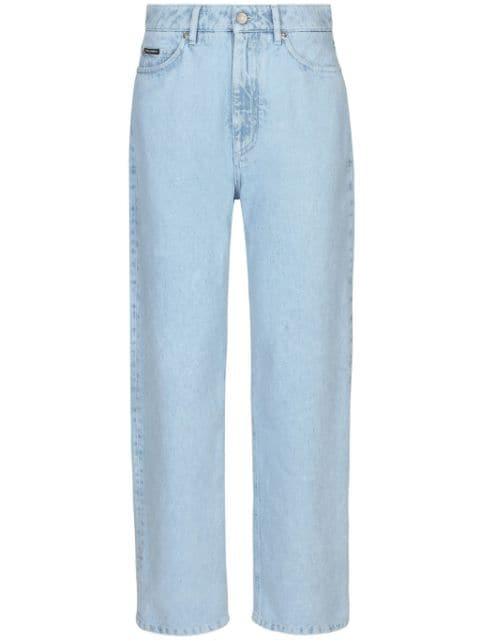 high-waisted slim-legged jeans by DOLCE&GABBANA