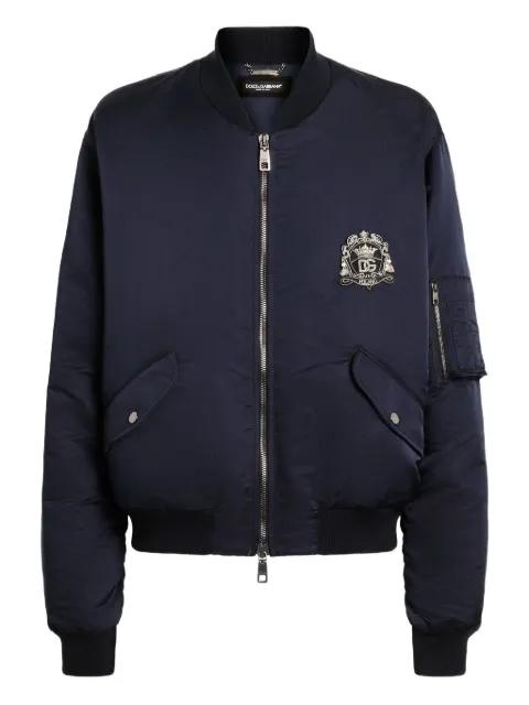 hoodied embroidered bomber jacket by DOLCE&GABBANA