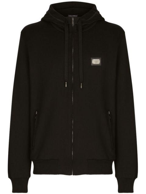 hoodied zi-up sweatshirt by DOLCE&GABBANA