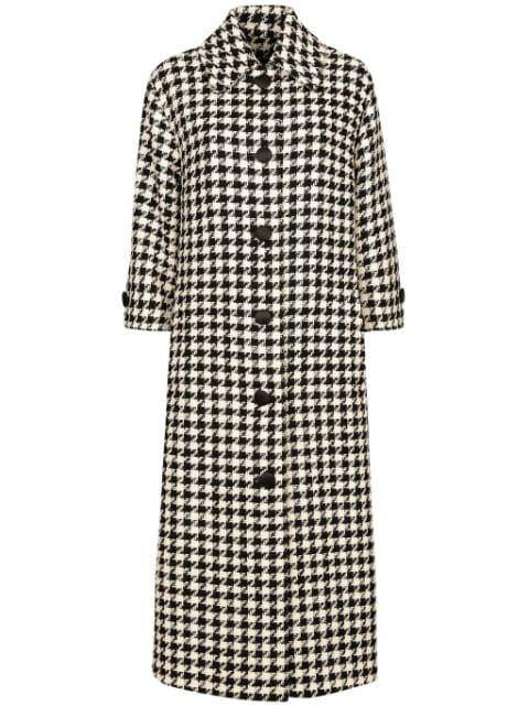houndstooth trench coat by DOLCE&GABBANA