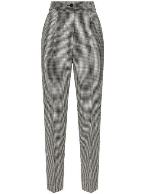 houndstooth wool trousers by DOLCE&GABBANA