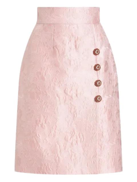 jacquard button-embellished skirt by DOLCE&GABBANA