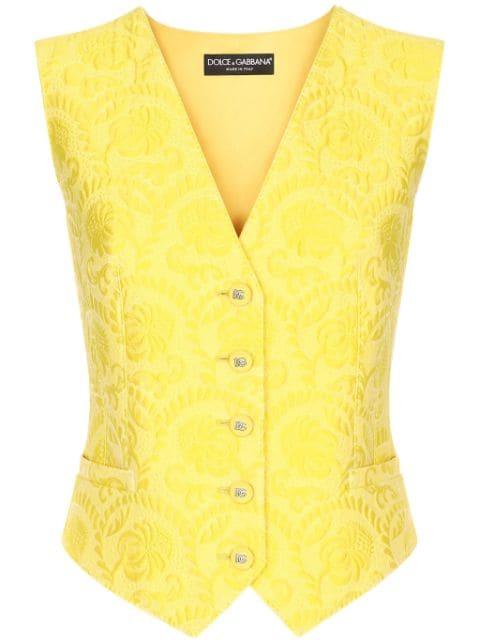jacquard cotton-blend waistcoat by DOLCE&GABBANA