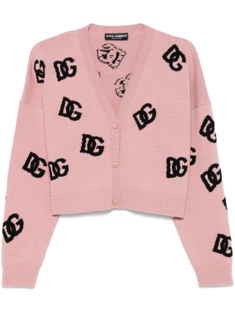 jacquard-logo cropped cardigan by DOLCE&GABBANA