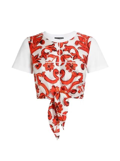 jersey Majolica-print t-shirt by DOLCE&GABBANA