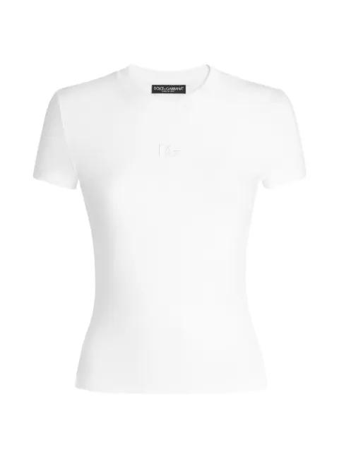 jersey T-shirt with dg embroidery by DOLCE&GABBANA