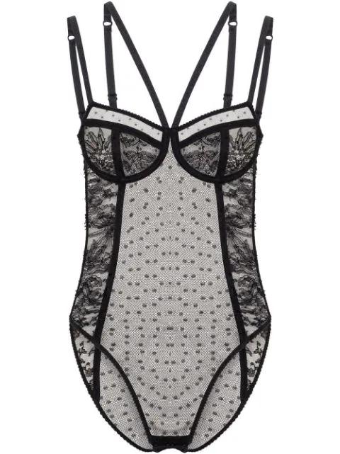 lace balconette bodysuit by DOLCE&GABBANA