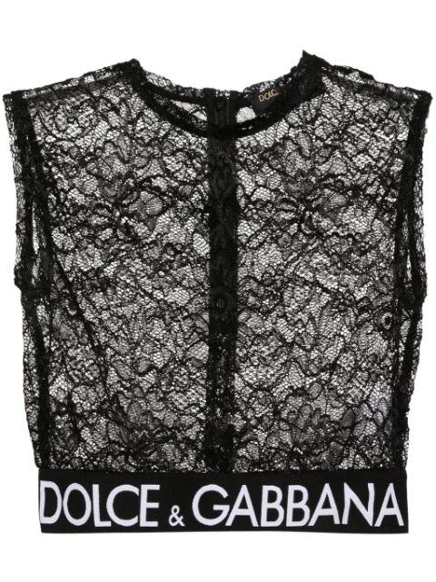 lace crop top by DOLCE&GABBANA
