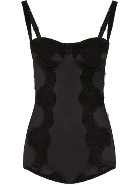 lace-detail balconette bodysuit by DOLCE&GABBANA