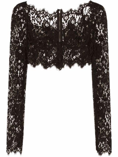 lace-detail corset top by DOLCE&GABBANA