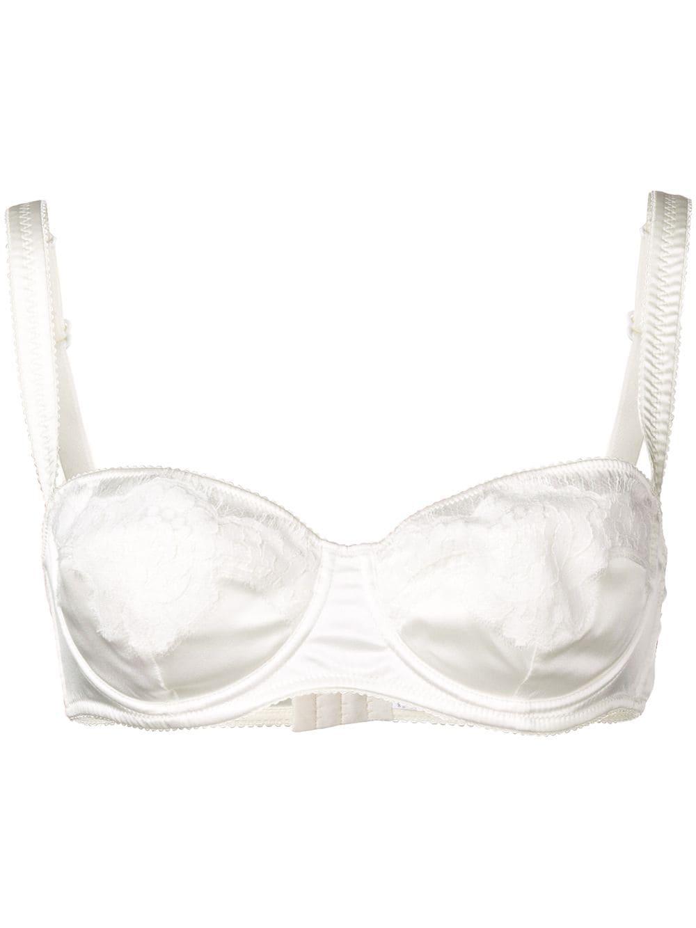 lace-detail satin balconette bra by DOLCE&GABBANA