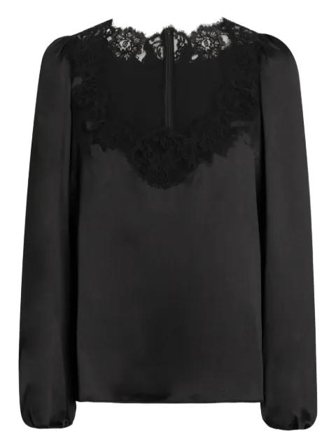 lace-detail top by DOLCE&GABBANA