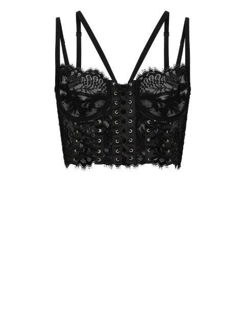lace-detailing multi-strap corset by DOLCE&GABBANA