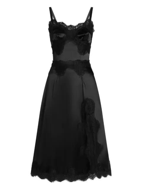 lace-embellished satin dress by DOLCE&GABBANA