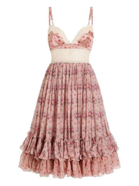 lace floral mini dress by DOLCE&GABBANA